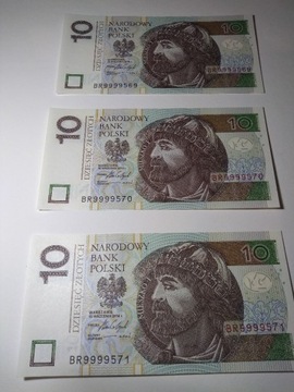 Banknoty kolekcjonerskie UNC 1 10zł
