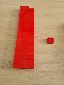 Lego duplo 2x2 klocek czerwony