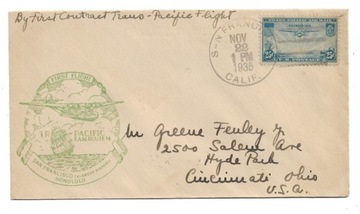 Pierwszy lot  USA - Hawaje (Terytorium) 22.11.1935