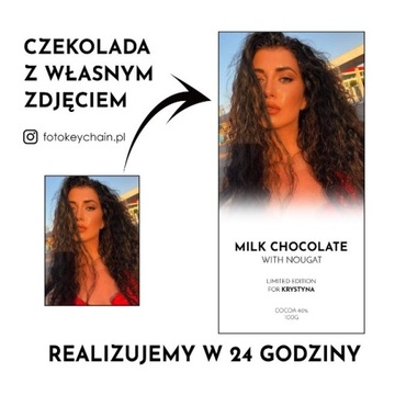 PREZENT NA URODZINY CZEKOLADA Z WŁASNYM ZDJĘCIEM 