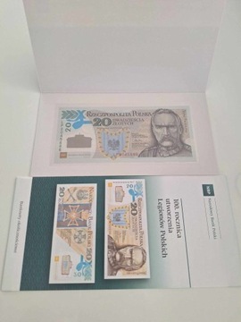 Banknot 20zł Legiony Polskie Piłsudski  
