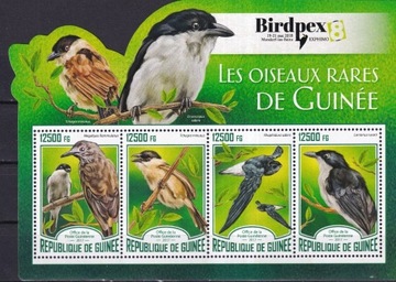 Gwinea 2017** cena 9,90 zł - ptaki, arkusz