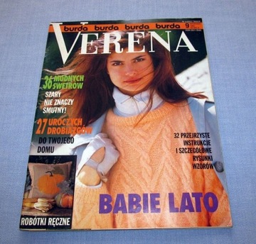 Verena 9/1992 wzory sploty modne swetry modele