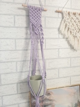 Kwietnik boho wisząca dekoracja na ścianę handmade