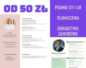 Pisanie Cv, copywriting, tłumaczenia, prezentacje