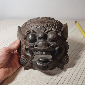 Maska Japońska rzeźbiona Retro 