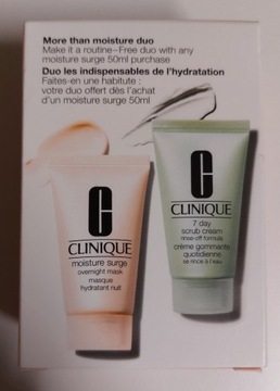 Clinique zestaw maseczka Overnight mask + peeling