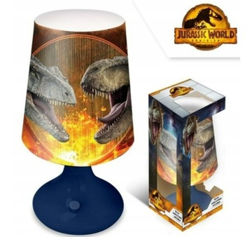 LAMPKA NA BIURKO NOCNA JURASSIC WORLD LED baterie