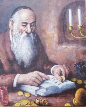 Obrazek Żyd - Żydek na szczęście 20x25 cm  2 wzory