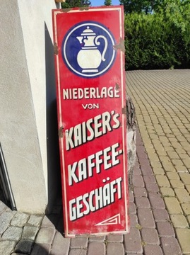 Stary szyld niemiecki kaisers kaffee