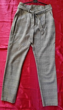 Vero moda spodnie kratka wysoki stan wiązanie 38/M