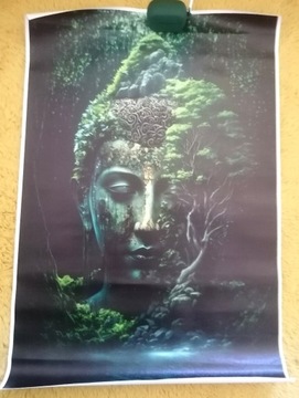 Plakat na płótnie Budda w zieleni 