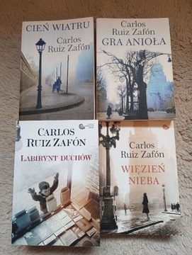 Carlos Ruiz Zafon Cień Wiatru cykl (x4) Cmentarz Zapomnianych Książek