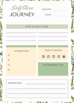 Planer Self Care - do druku