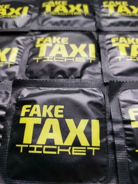 Unikalna prezerwatywa z nadrukiem FakeTaxi Ticket