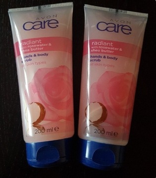 Avon Care scrub peeling woda różana masło shea