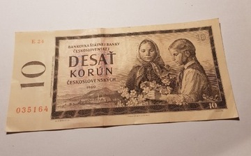 Banknot 10 koron Czechosłowacja 1960 - Orava