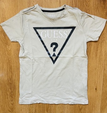 Koszulka t-shirt Guess beżowa oryginał