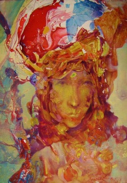 MARIUSZ KONCZALSKI obraz olejny portret JASMINA 