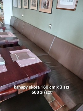 Kanapa restauracyjna sofa skóra