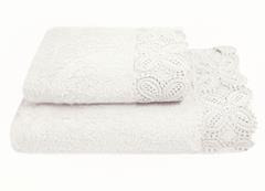 IZA Elegancki ręcznik szydełko 50x90 biały retro