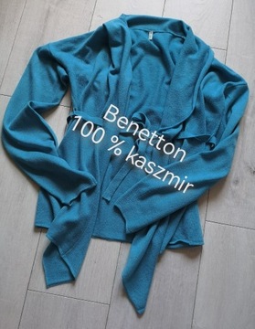 Benetton 36-38 kaszmirowy kardigan