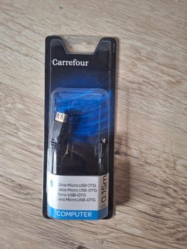 Kabel USB Carrefour czarny 0,15 m