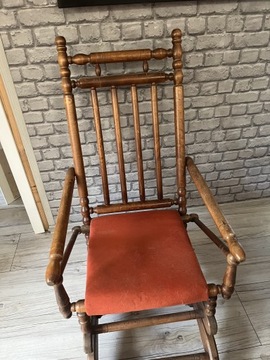 Stary fajny fotel bujany-super do odrestaurowania