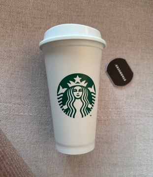 Kubek Starbucks z metką wielorazowy plastikowy