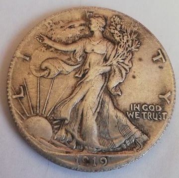 Half Dollar 1919 Walking Liberty pół dolara USA