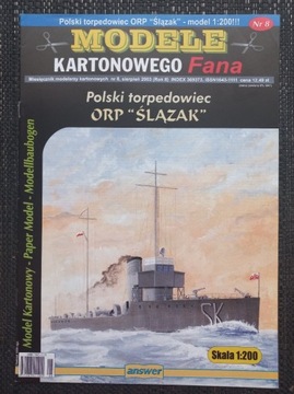 Modele Karton. Fana 2003/8 Torpedowiec ORP Ślązak