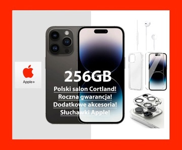 NOWY APPLE IPHONE 14 PRO 256GB BLACK GW12ms GW FV