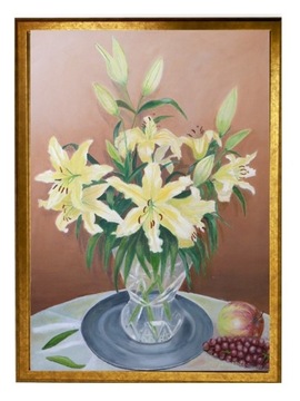 Obraz olejny "Lilje" ręcznie malowany 