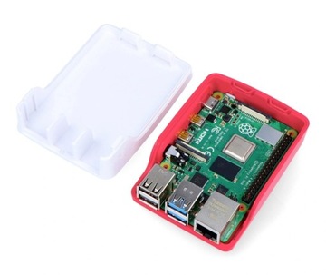 Obudowa do Raspberry Pi 4B oficjalna - czerwono-bi