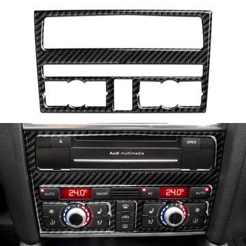 Audi Q7 2008-2015 r., naklejka na panel CD, KARBON