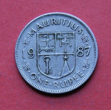 1 Rupia  1987 r -  Mauritius 