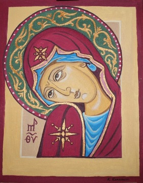 obraz olejny Matka Boża ikona Maryja Madonna 