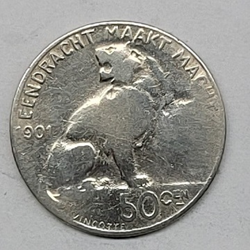 1901(2szt.) Des ,der ,1909 Belgia srebr 50 centów 