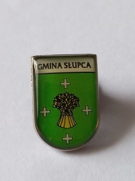 Herb gmina Słupca przypinka pin odznaka wpinka