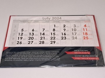 Okazja! Elegancki, nowy rozkładany kalendarz na 2024 r.