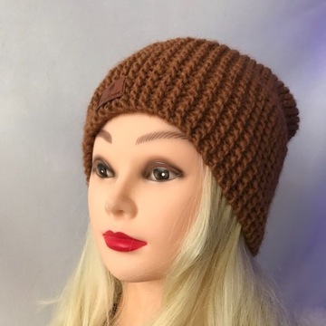 Czapka beanie, jesień, zima, handmade