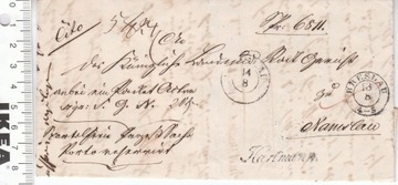 Niemcy BRESLAU Namslau koperta list 1846 rok