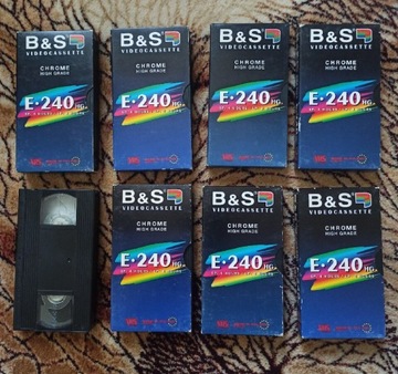 8 kaset VHS  B&S E-240 Chrome High Grade 
