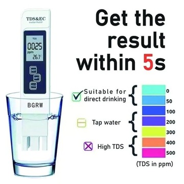 Miernik Jakości Wody TDS Pomiar Temperatury