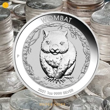 Moneta  Wombat 1 uncja Srebra 2021 