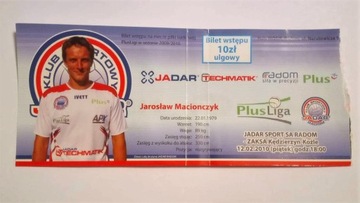 Bilet Jadar Radom - Zaksa Kędzierzyn 12.2.2010