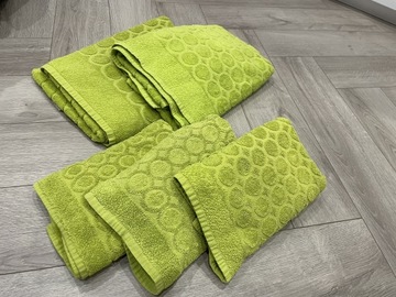 Ręcznik ręczniki limonkowe grube zestaw 17 szt
