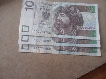 Banknoty „polskie " okazja zestaw z  numerami  