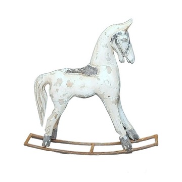 Stary Koń na biegunach dekoracja Zabawka konik drewniany 