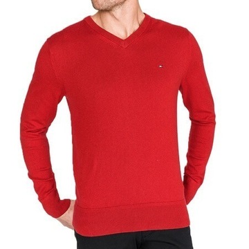 Sweter TOMMY HILFIGER Ctn Cashmer czerwony